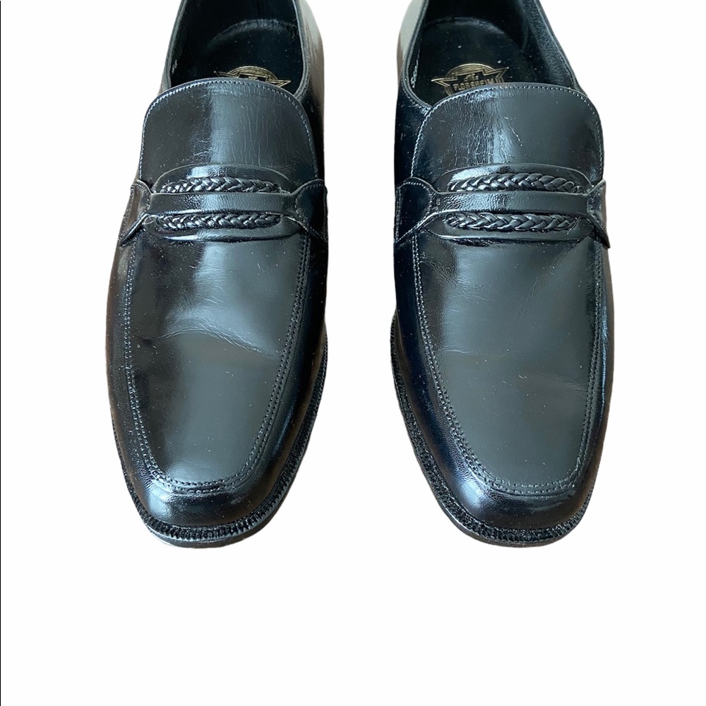 Florsheim Mens Braided Strap Black Loafer Dress Shoes 6.5